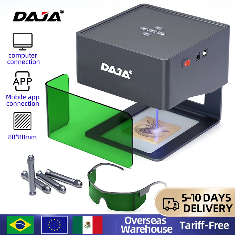 DAAlban CNC DIY DJ6 Laser Engraver Engraving Machine, 3000mw, Fast, Mini Logo Mark, Printer, Cutter, Calculation, Woodworking, Plastic