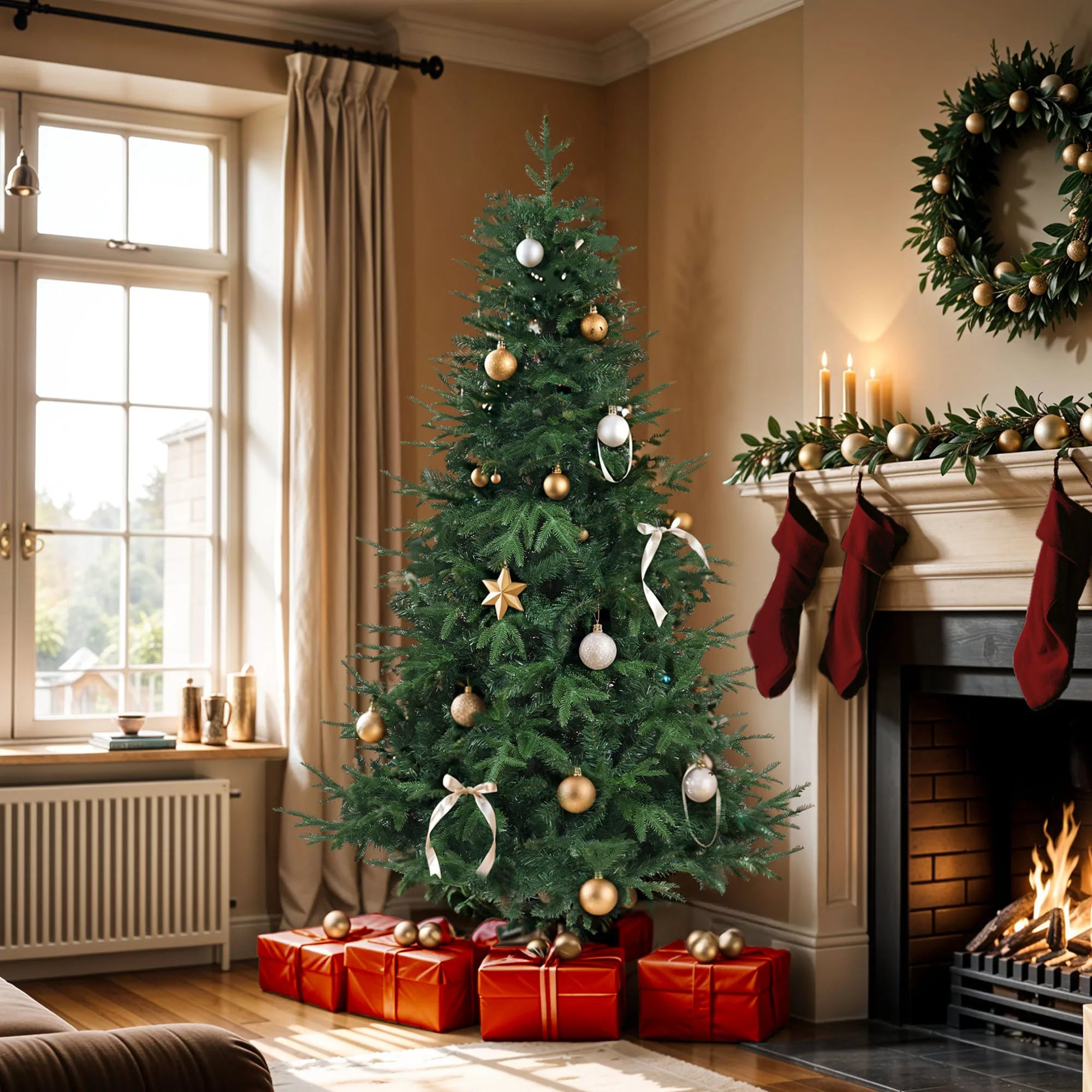 Arbre de Noël Pop-Up 5 pieds YITAHOME – 450 Embouts, Structure PE, Montage Facile, Support Pliable (152 × 75 cm)