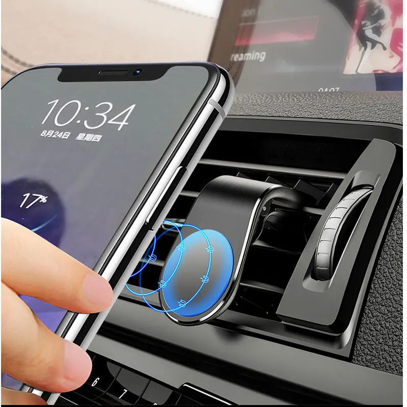 Support de téléphone magnétique pour voiture, Clip de ventilation, Rotation, Support GPS pour téléphone portable Xiaomi Red Mi Huawei Samsung, Support de téléphone voiture