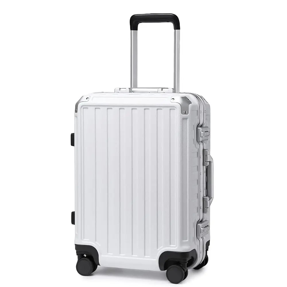 Valise rigide KONO – Bagage à main PC avec cadre aluminium, 4 rouleaux et serrure TSA