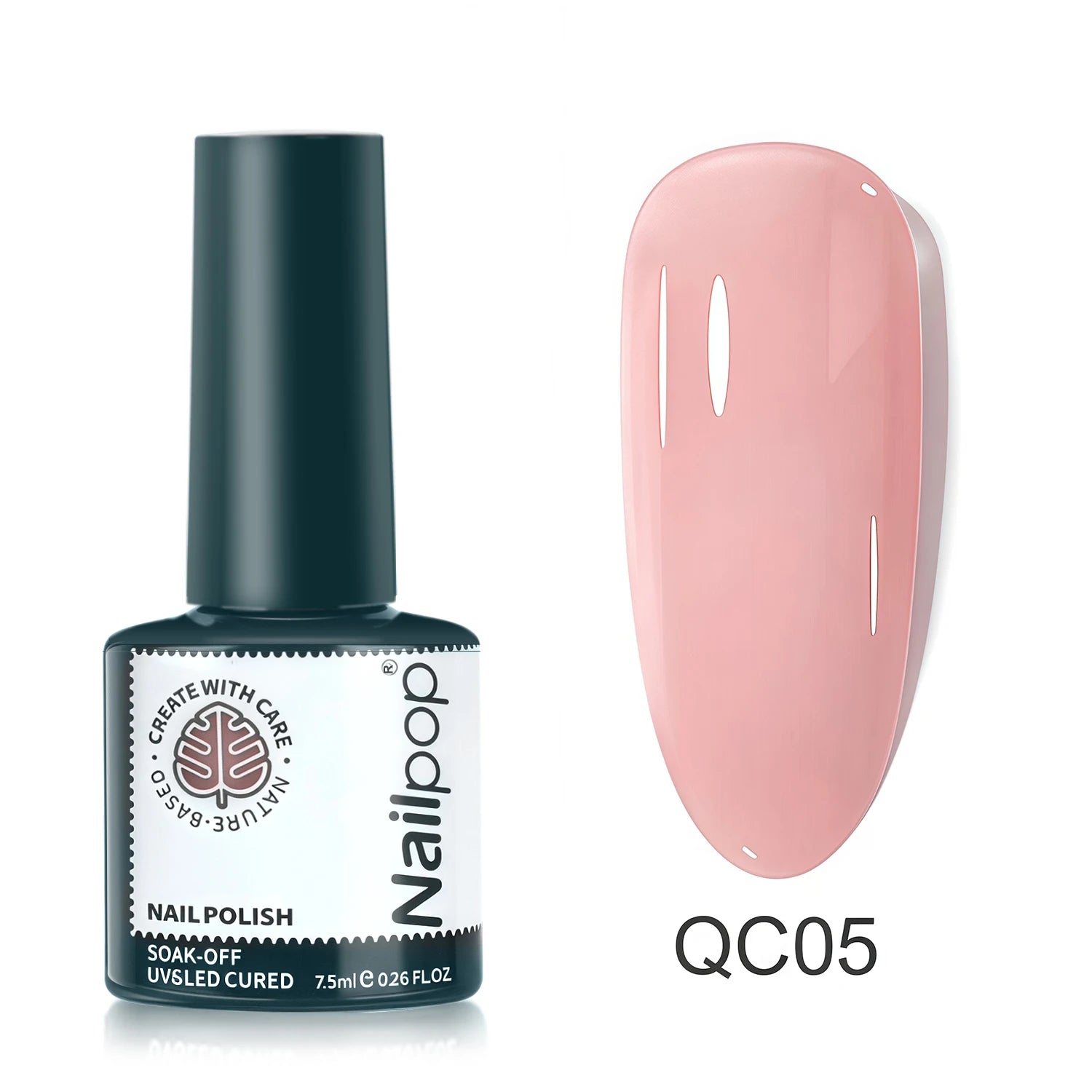 Vernis Gel Professionnel Jelly 6 Couleurs Translucides UV/LED, Soak Off, Salon et Nail Art, Nude et Rose, 7,5 ml