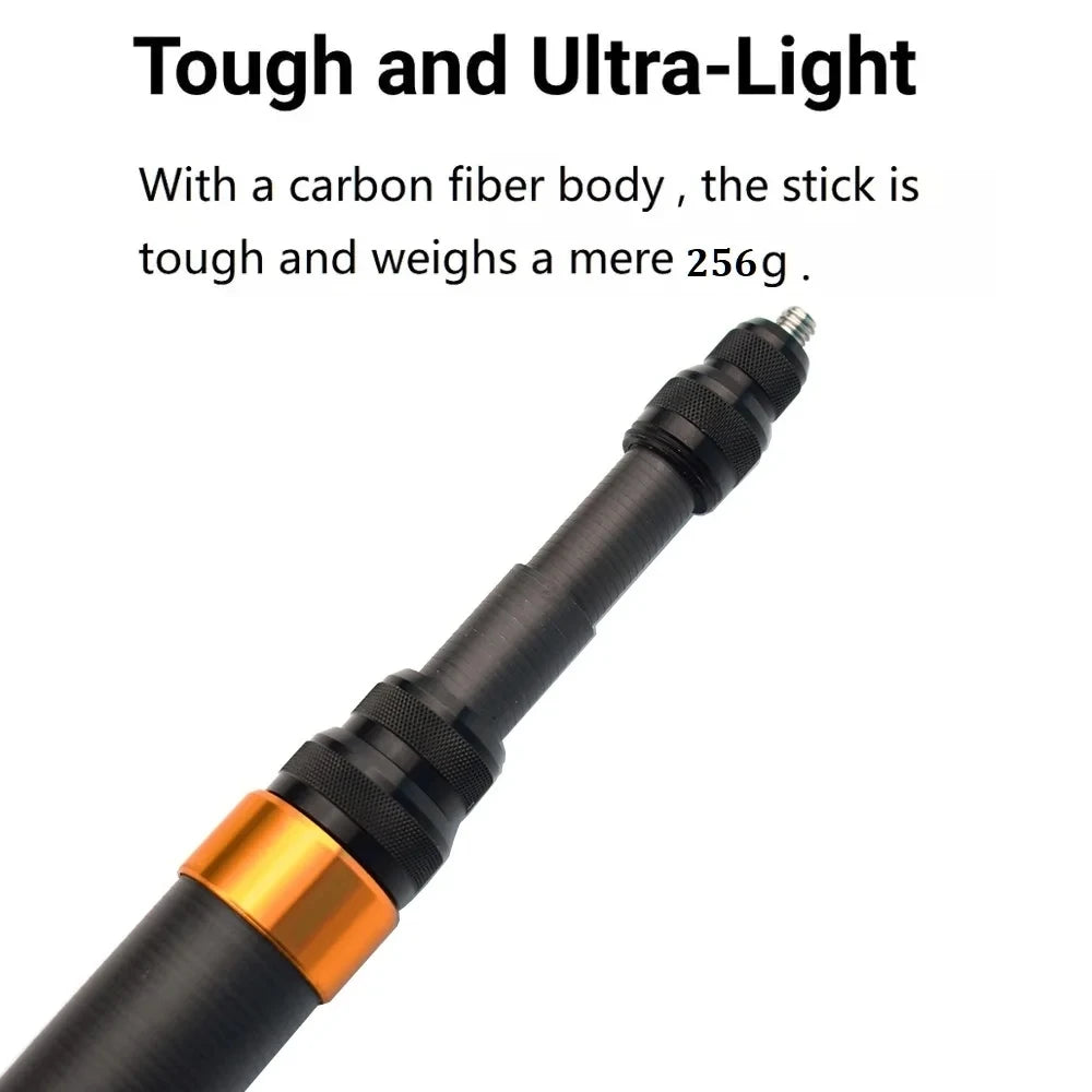 Perche à selfie Invisible Rainbow Edition, fibre de carbone, Insta360, Bery ZanPro ONE RS, accessoires pour GoPro Insta 2.9, 360 m, 3m