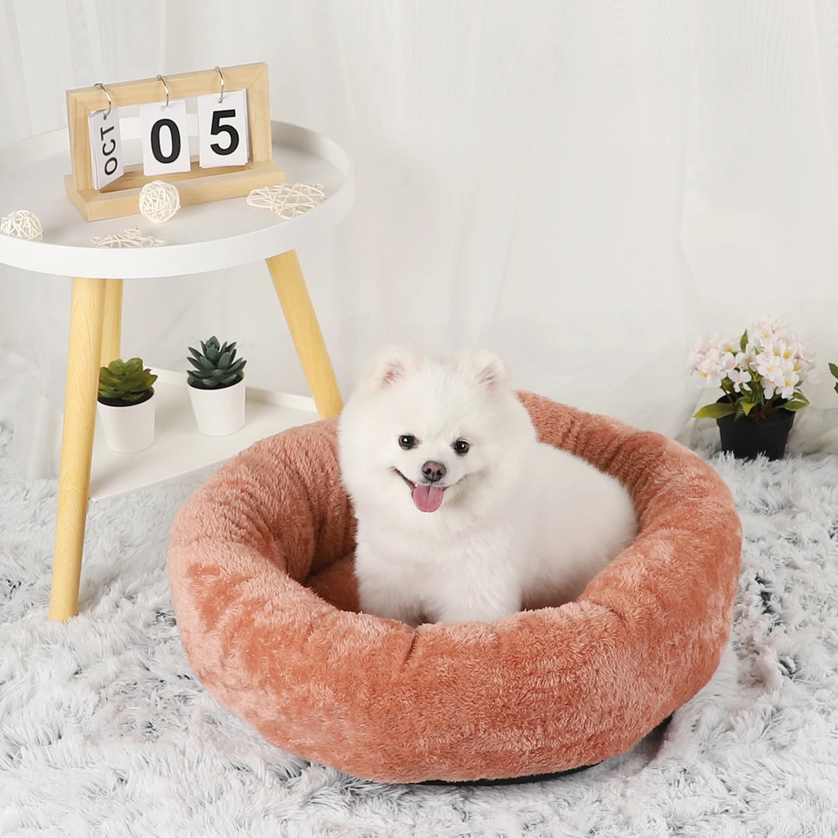 Coussin moelleux lavable pour animaux de compagnie, lits pour chiots, panier en polaire pour chats, accessoires en peluche, grands et moyens chiens