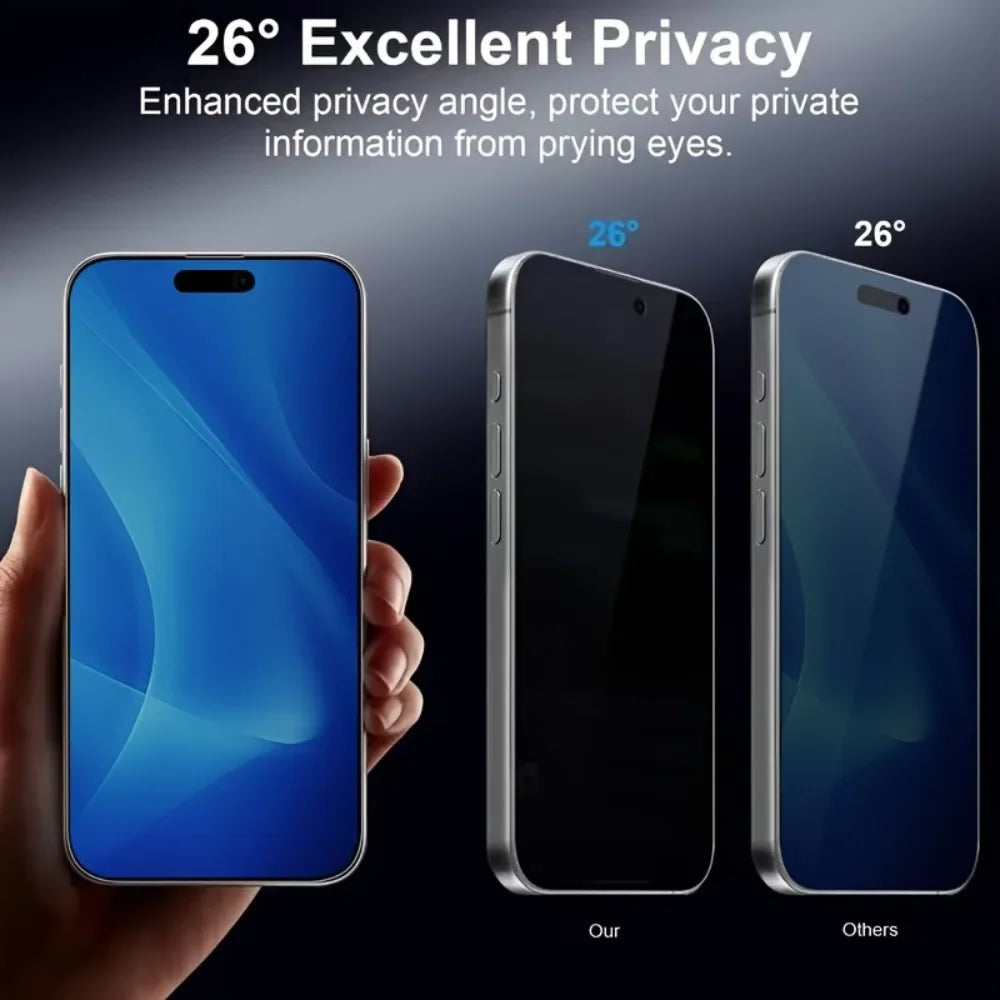 Film de protection en verre trempé à couverture intégrale pour iPhone – Protection écran complète