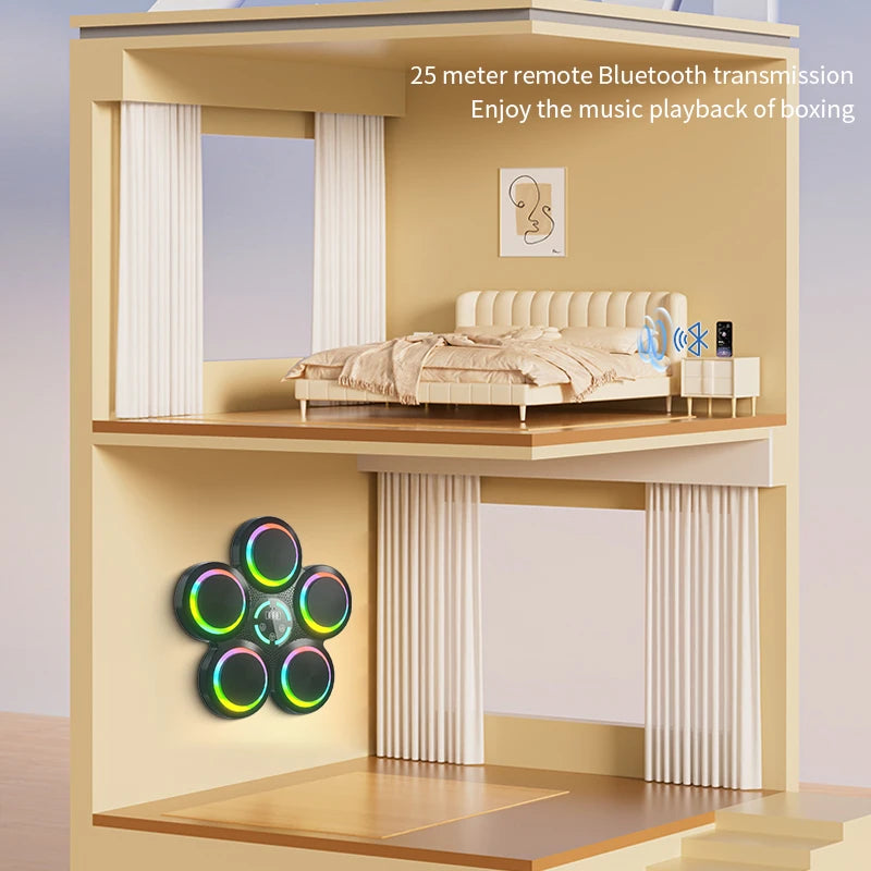 Machine de boxe sport intelligent 2024 Bluetooth musique – Fitness, sac de boxe Muay Thai, rythme et réponse, exercice de boxe