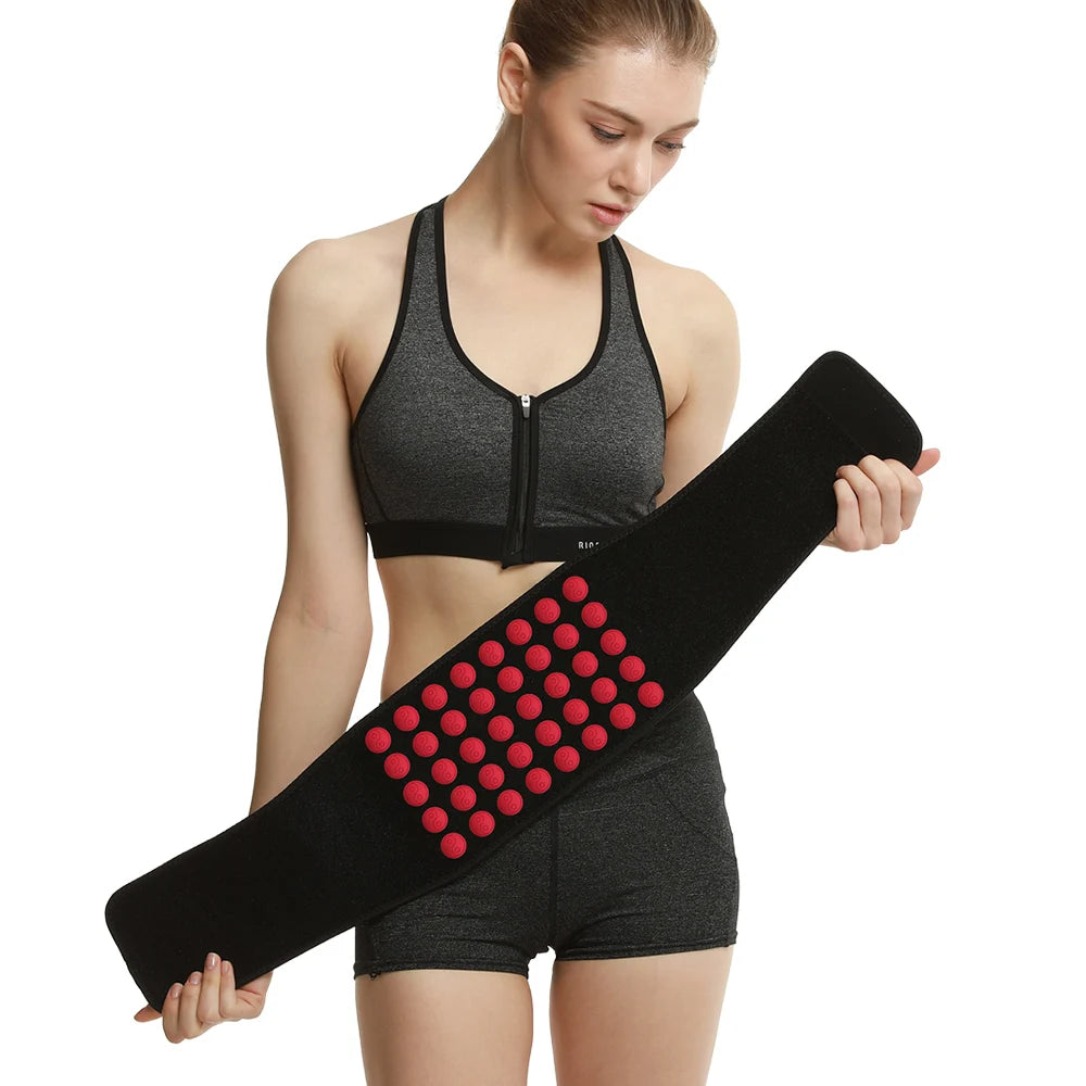 Ceinture de tourmaline auto-chauffante, thérapie magnétique, soutien de la taille, infrarouge, acupuncture, attelle dorsale