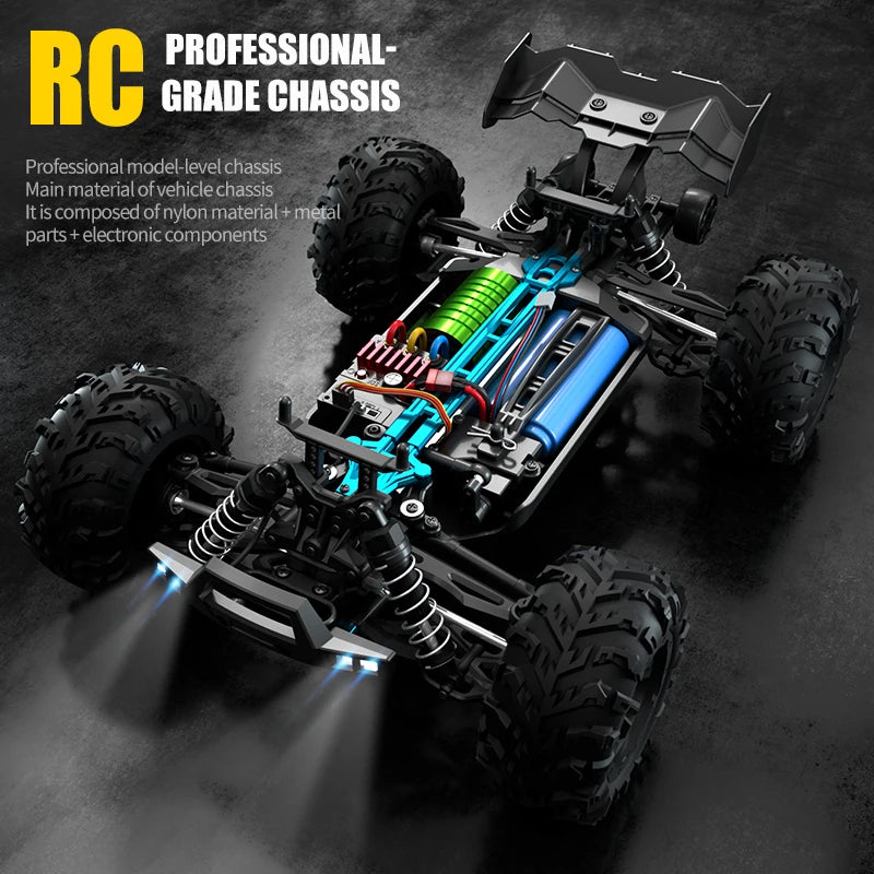 Voitures télécommandées sans balais à grande vitesse pour adultes, voitures RC rapides, tout terrain, camion tout-terrain, Pro, 1:16, 70 km/h, 16import