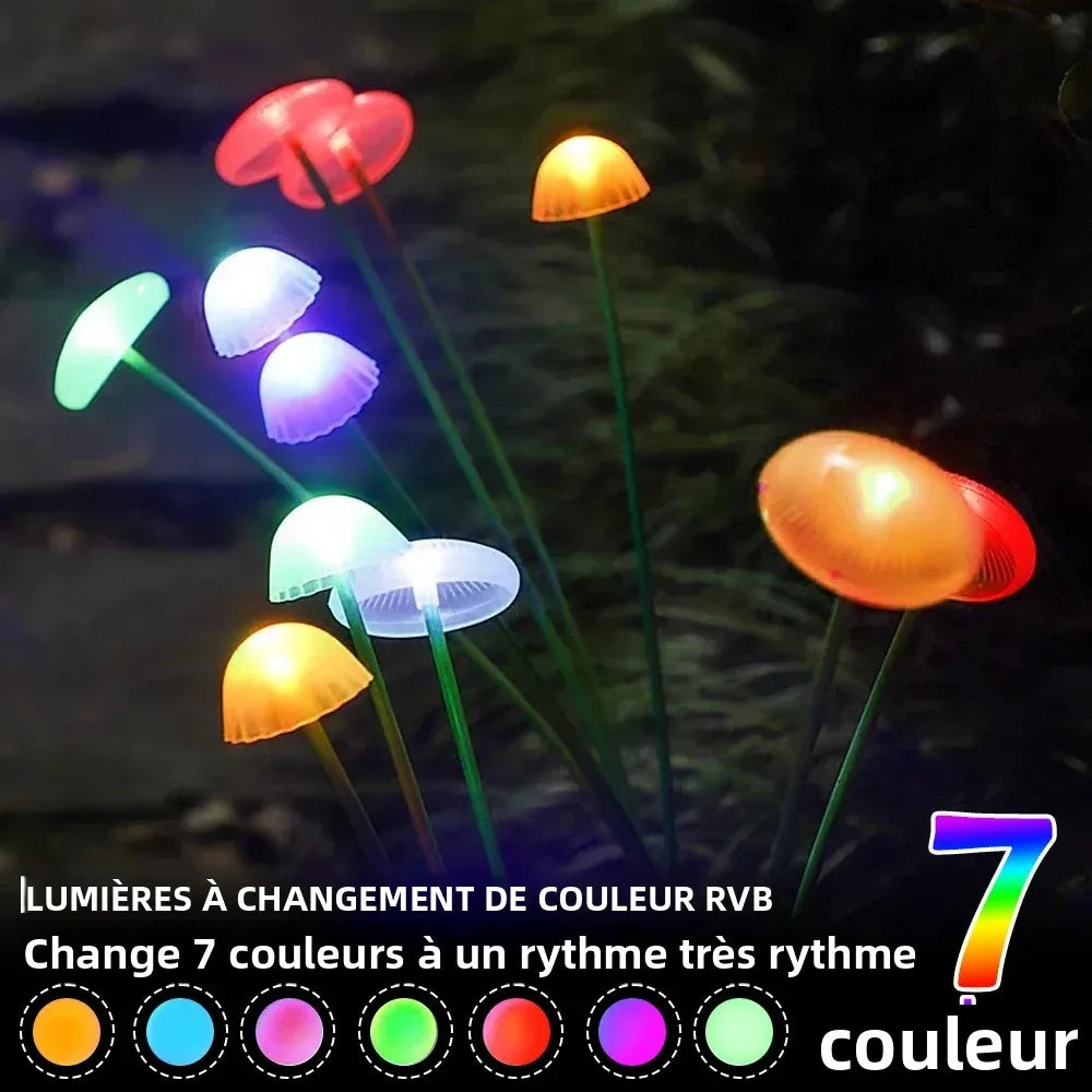LED Solar-Qualle / Pilz-Fee – Wasserdichte RGB-Gartenleuchte