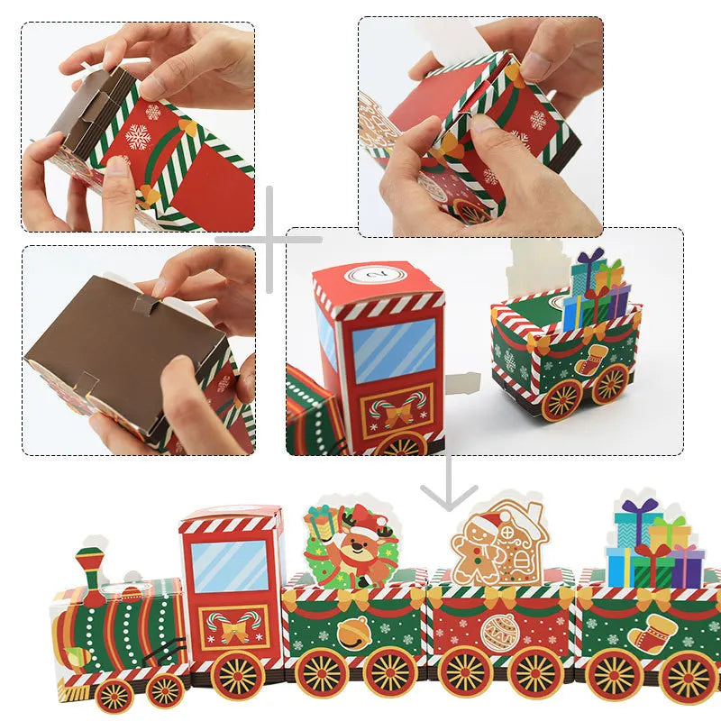 Boîte Train avec Calendrier de l’Avent de Noël – 24 Compartiments
