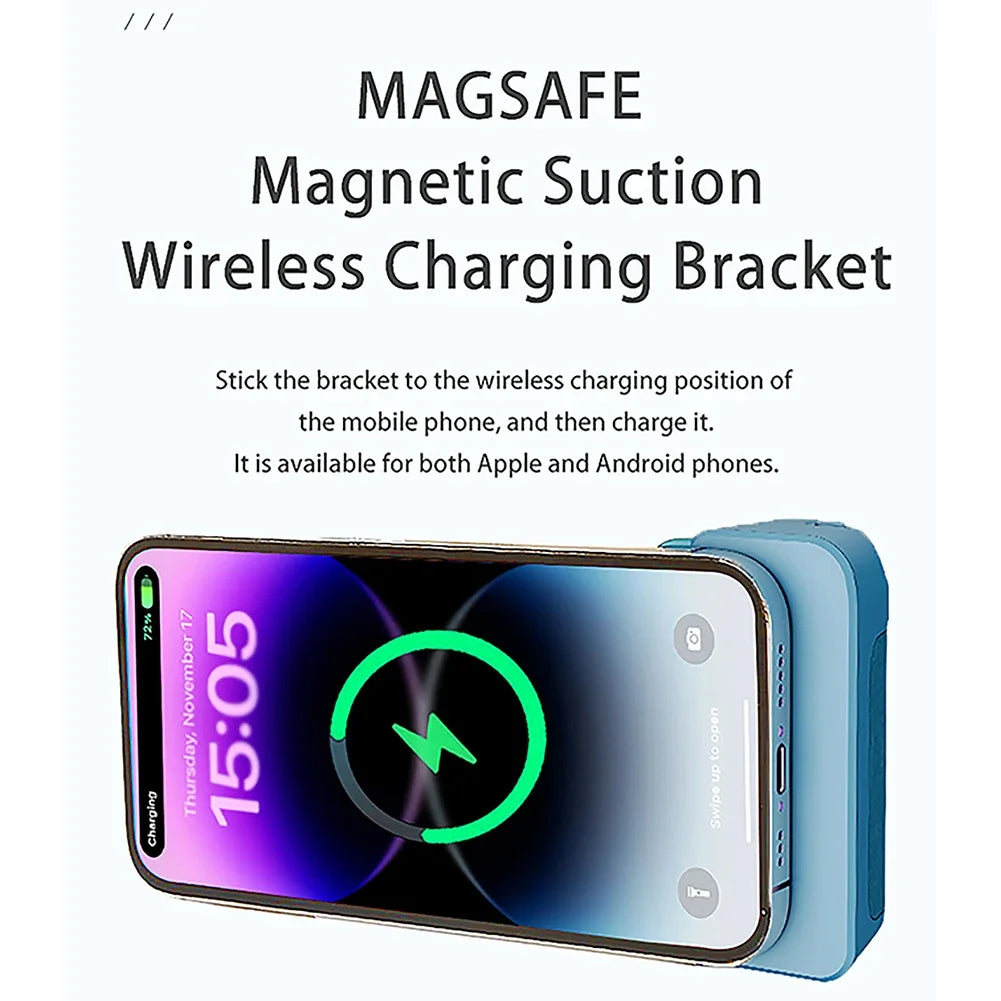 Poignée magnétique pour smartphone Bluetooth, appareil photo, support d'invite photo, appareil à selfie anti-tremblement pour Android, Apple, Magsafe, chargement sans fil