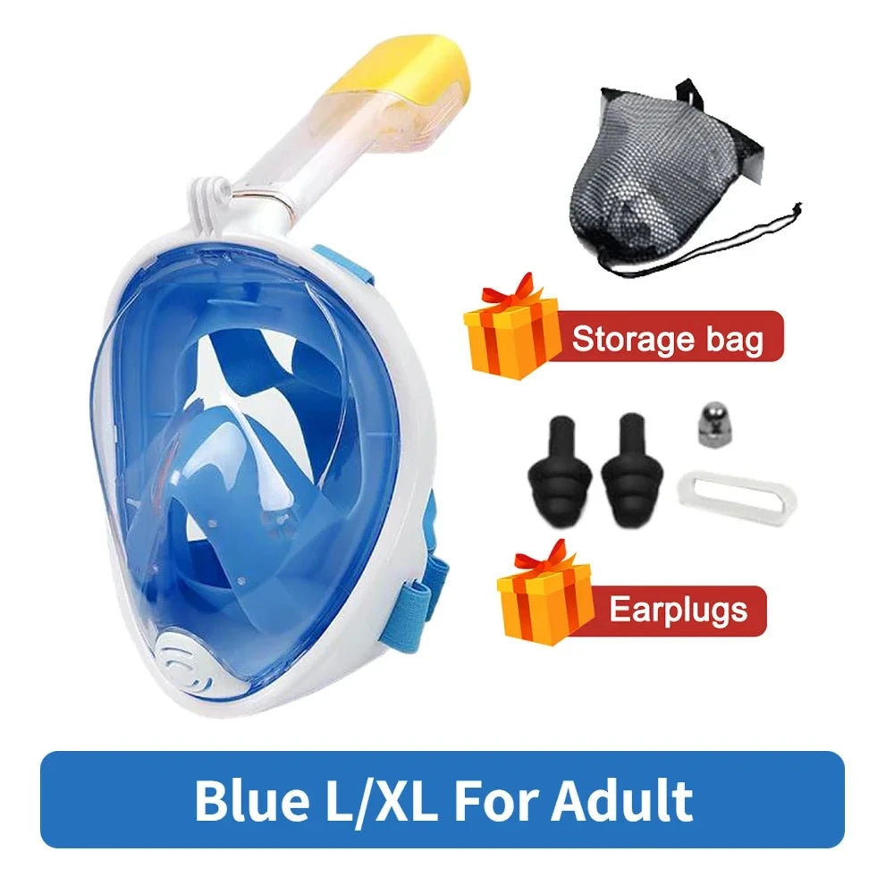 Masque de plongée en apnée pour enfants et adultes, masque intégral, lunettes anti-buée, équipement de natation, plongée sous-marine