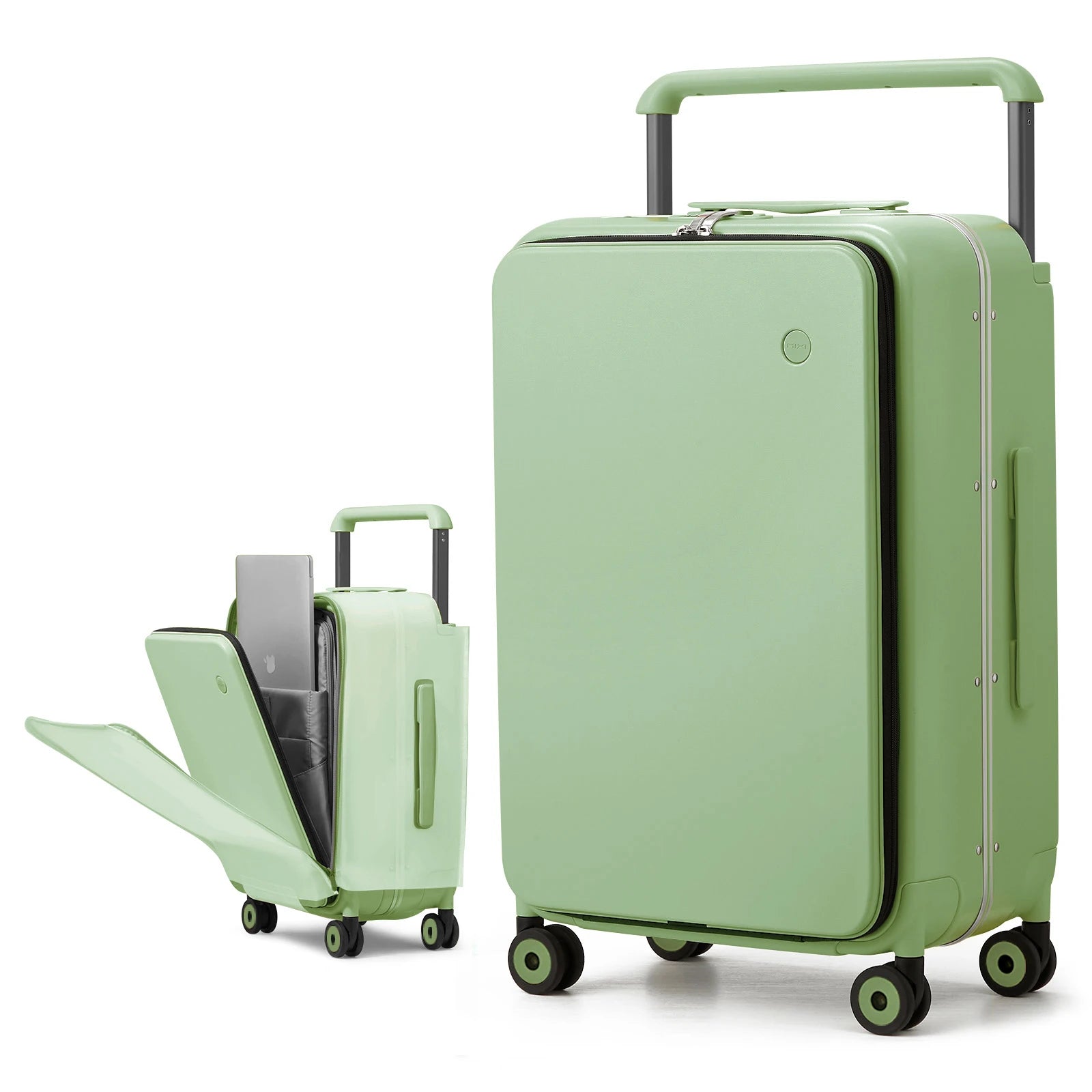 Valise Mixi 20 pouces – Bagage à main cabine, coque rigide PC, cadre aluminium, poignée large, design unisexe