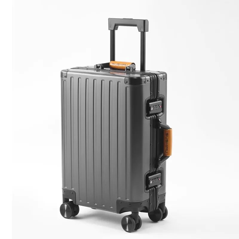 Valise tout en alliage d’aluminium et de magnésium – nouveau modèle 2025, bagage à main pour hommes et femmes, 20 et 24 pouces