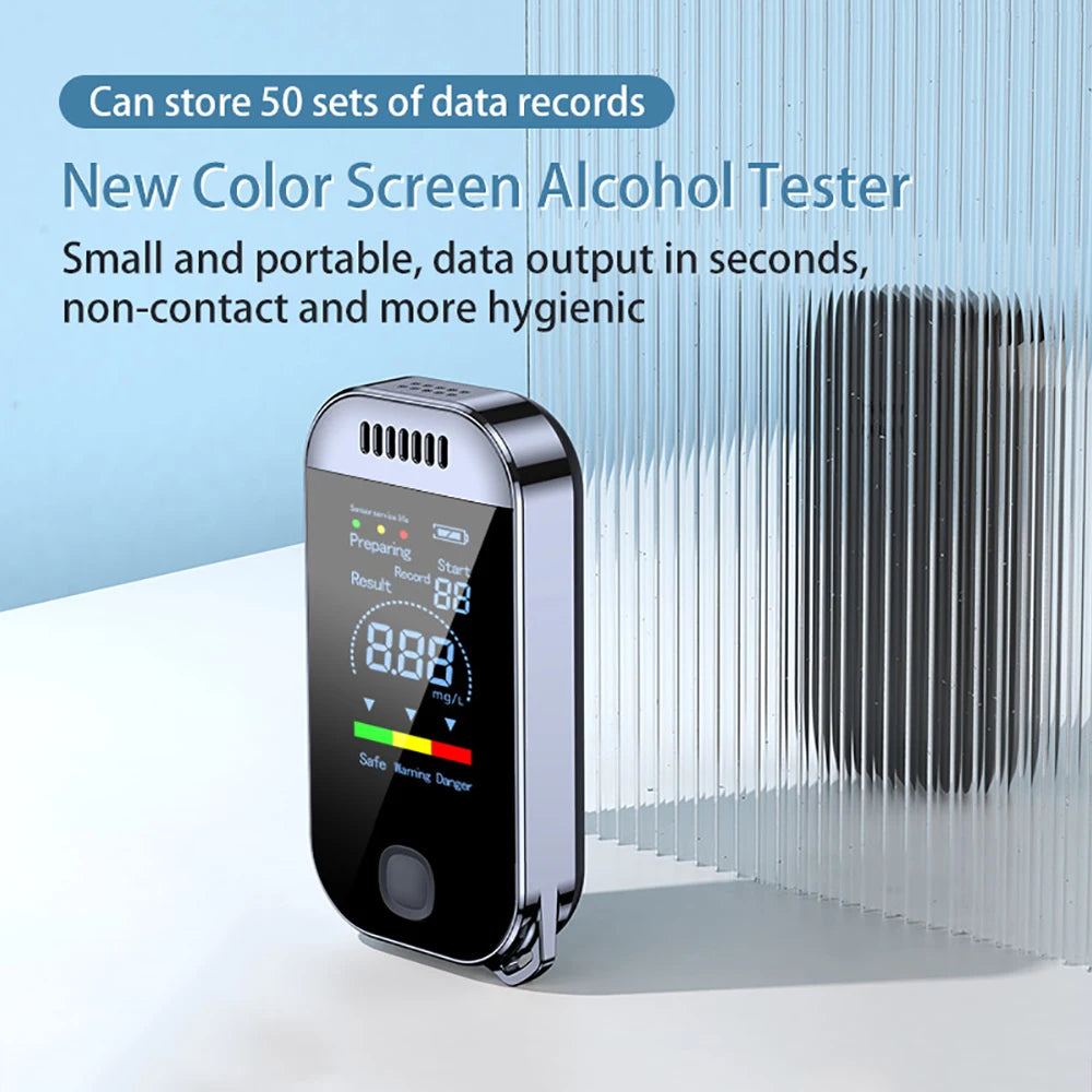 Testeur d'alcoolémie numérique, éthylotest professionnel avec écran LCD, testeur d'alcoolémie électronique rechargeable par USB, porte-clés