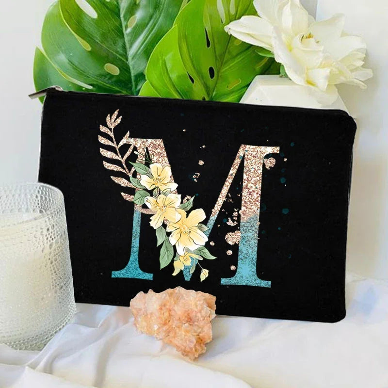 Trousse de maquillage à fermeture éclair avec dégradé de couleurs, trousse de toilette de voyage tendance, trousse de maquillage