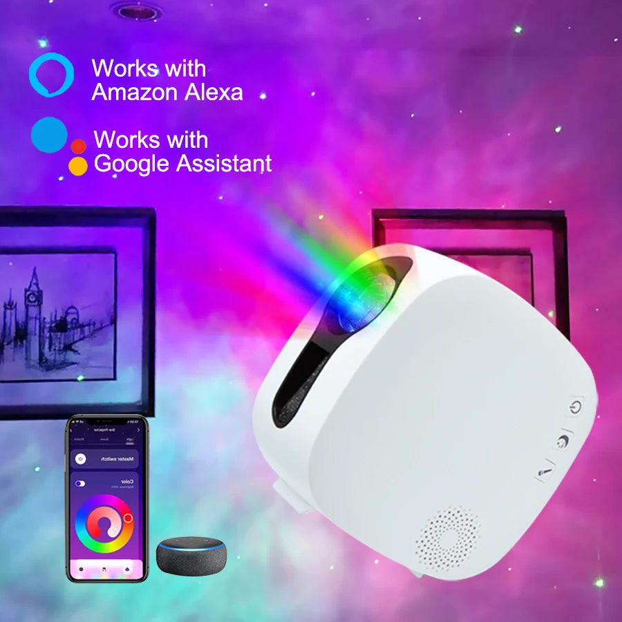 Smart WiFi Star Projector – Aurora Star Galaxy LED Night Light