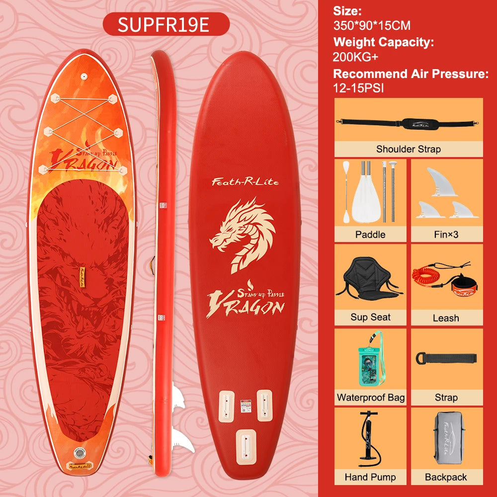 Planche de Paddle Gonflable avec Accessoires (335 / 350 / 385 cm) - Feath-R-Lite Koi Sup