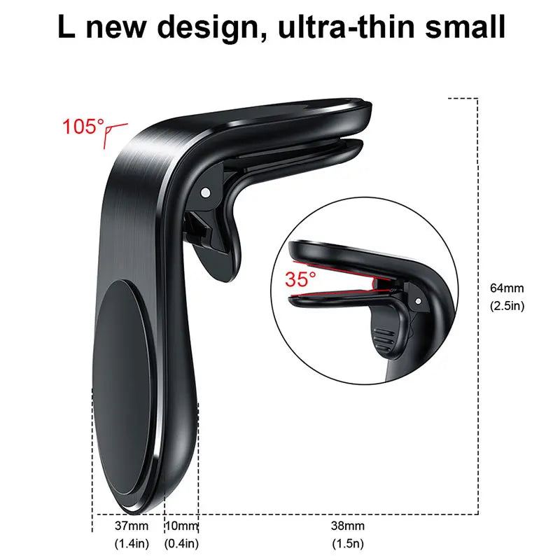 Support de téléphone magnétique pour voiture, Clip de ventilation, Rotation, Support GPS pour téléphone portable Xiaomi Red Mi Huawei Samsung, Support de téléphone voiture