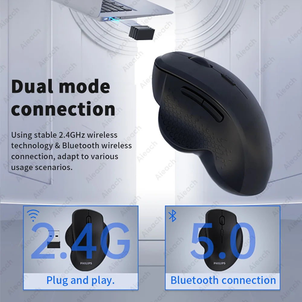 Souris Bluetooth ergonomique sans fil, mode touristes, ordinateur portable, ordinateur portable, iPad, tablette, Mac