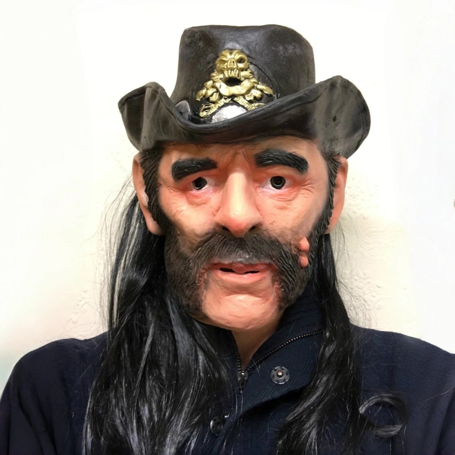 Masque de célébrité Lemmy Kilmister – Adulte, chapeau et perruque inclus