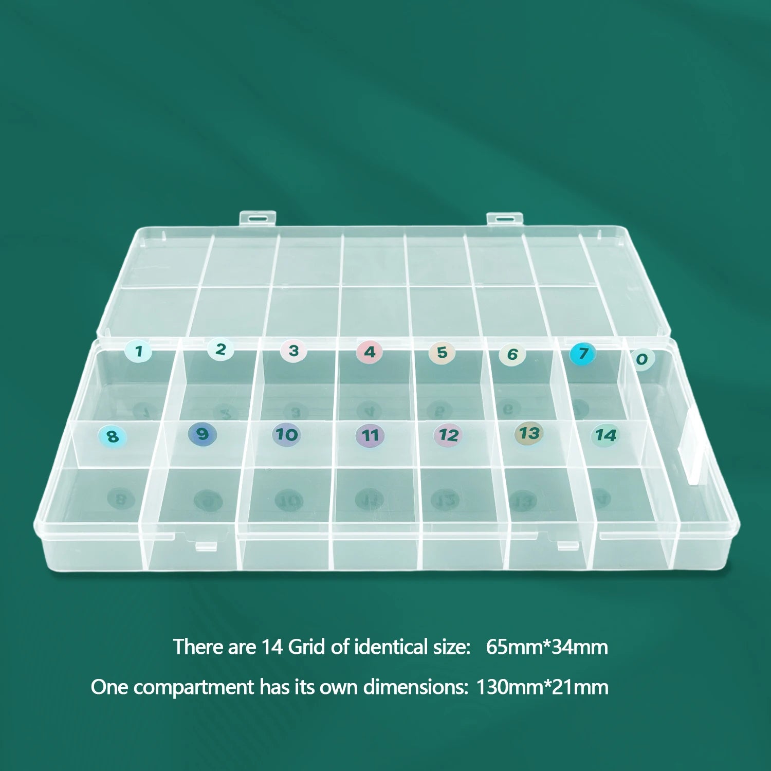 Boîte de rangement pour formes d’ongles, 15 compartiments