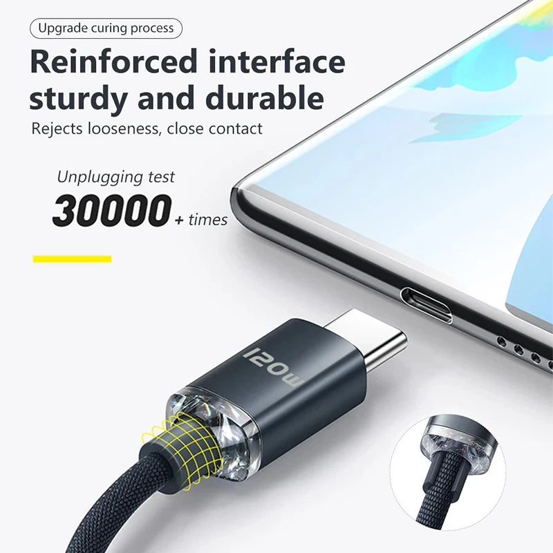 Câble de Charge rapide USB Type C, pour téléphone Samsung S23 Realme Xiaomi 13 Huawei