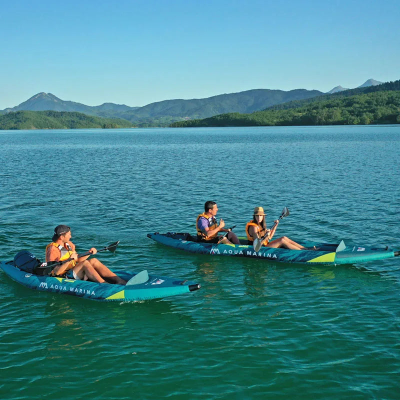 Bateau gonflable AQUA MARINA 2 personnes modèle kayak de sport canoë STEAM canot en PVC radeau pompe siège drop stitch plancher PVC laminé