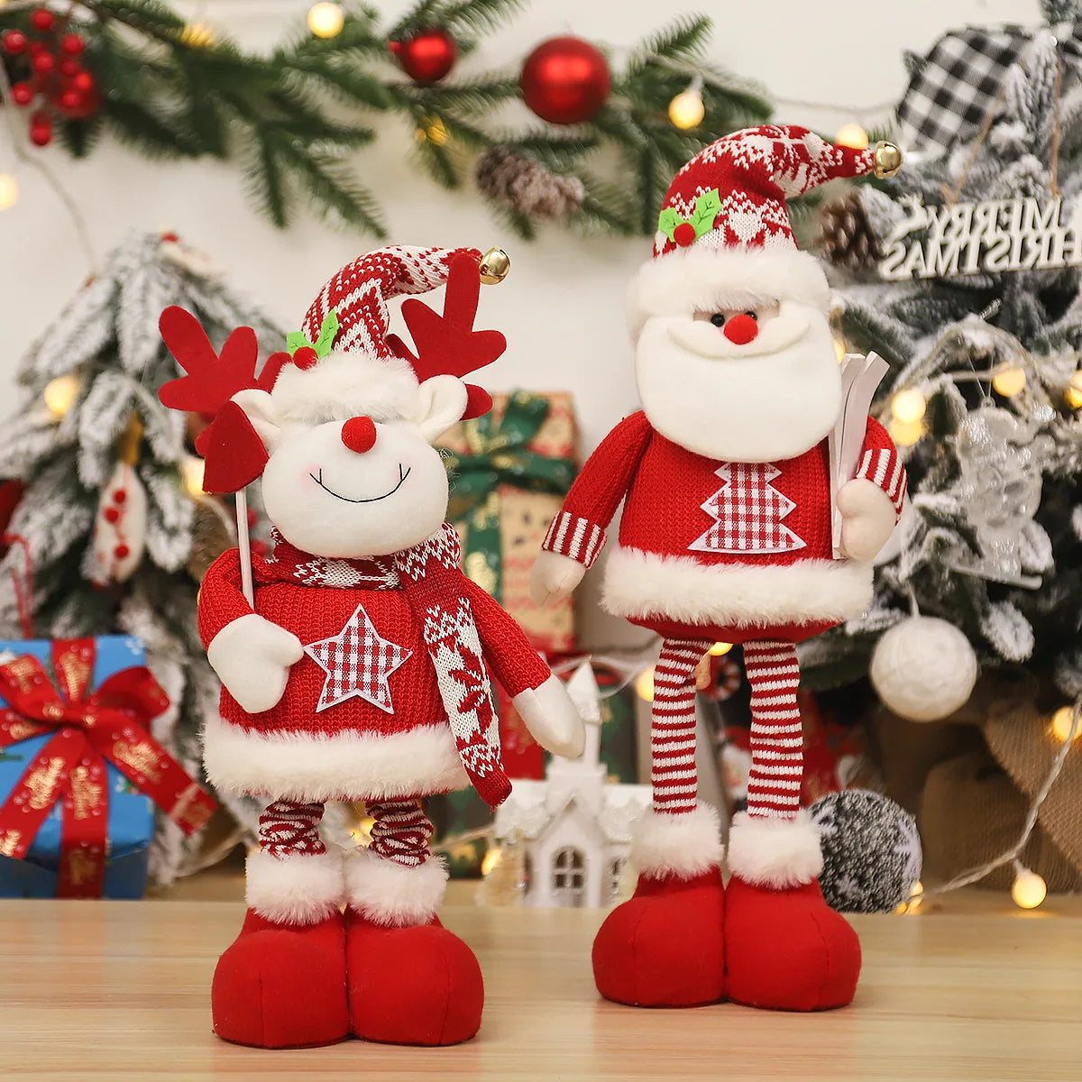 Grandes poupées de décorations de Noël pour enfants, ornements d'arbre de Noël