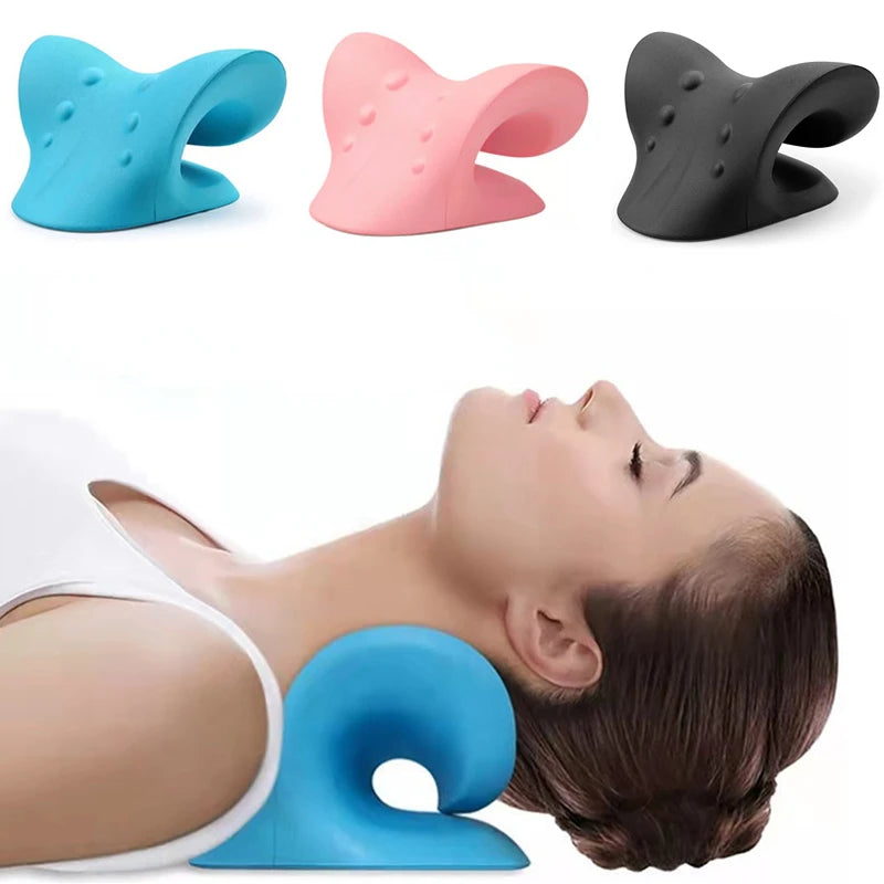 Coussin de traction chiropratique cervicale, extenseurs de cou, civière initiée au cou, relaxant de la colonne cervicale