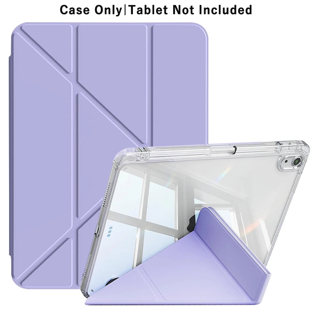 Coque iPad 3-en-1 Y-Fold Flip avec rabat magnétique – support multi-angles