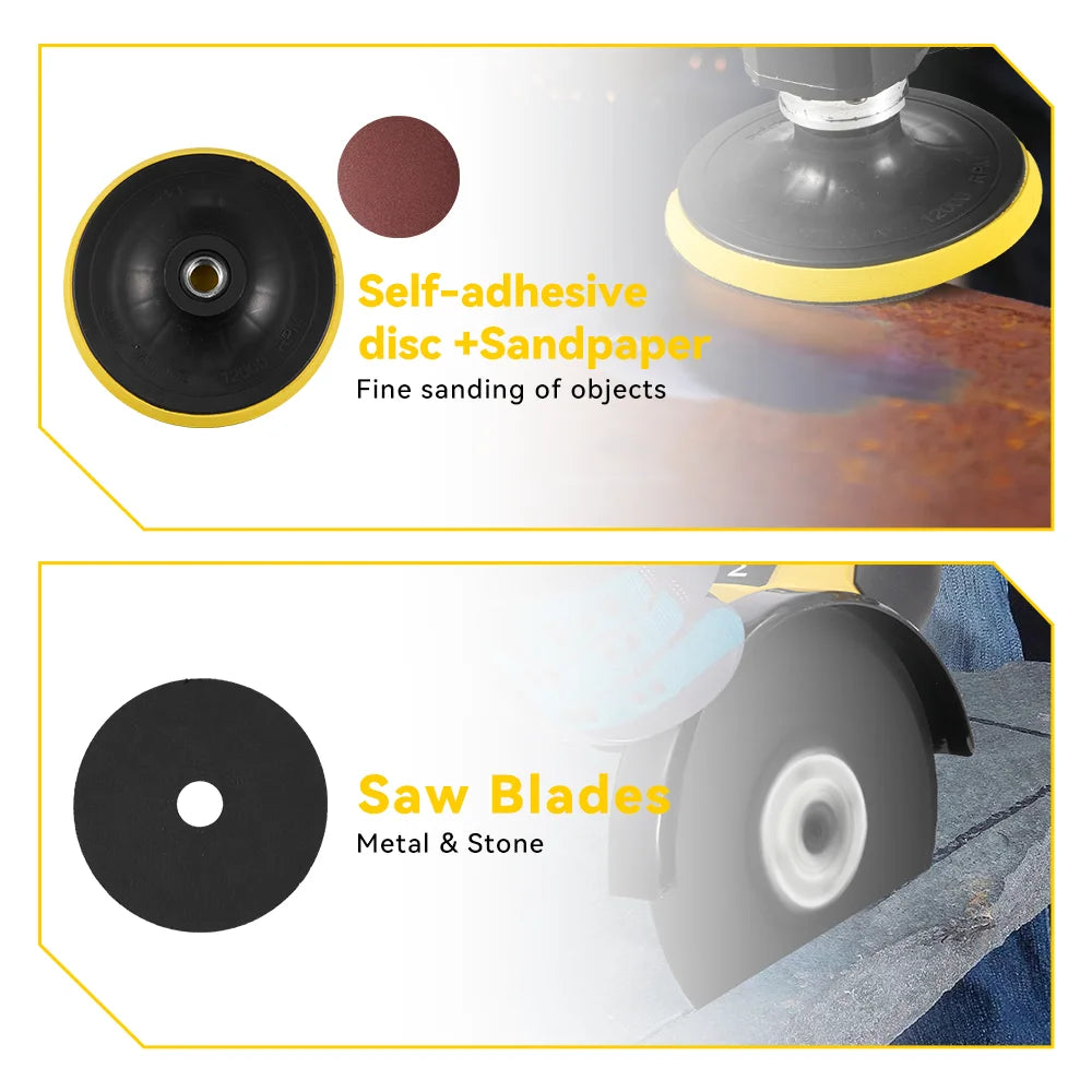 MELLWIN M14 125MM meuleuse d'angle électrique sans brosse polissage sans fil outil électrique pour le travail du bois pour Makita 18V batterie broche