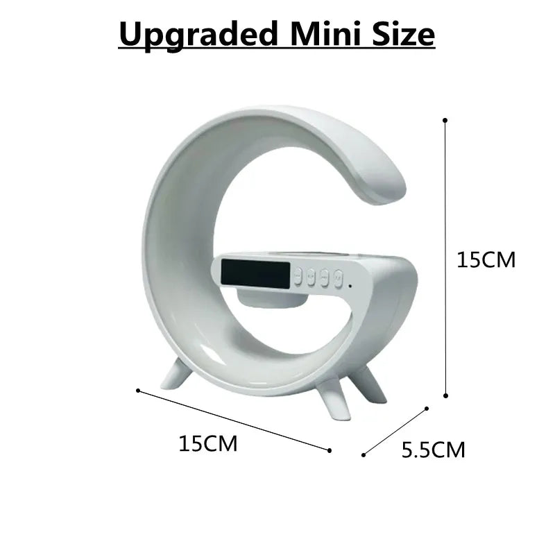 Chargeur sans fil multifonction, haut-parleur TF RGB, veilleuse 15W, Station de charge rapide pour iPhone Samsung Xiaomi Huawei