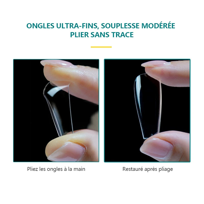 Faux Ongles Acrylique Nailpop PRO 600 pièces – Capsules Extension Multi-Formes