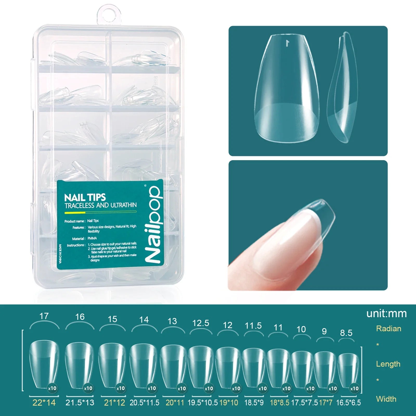 Capsules Ongles Gel Souple Full Cover 120 pcs