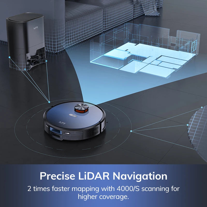 Aspirateur Robot T10s, Navigation LDS, Aspiration 3000Pa, Smart Home Backing Dry