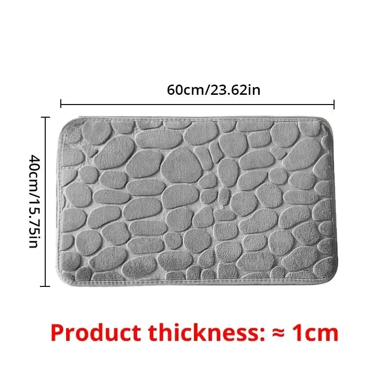 Tapis en Velours Gaufré en Mousse à Mémoire de Forme, Antidérapant, tapis de salle de bain