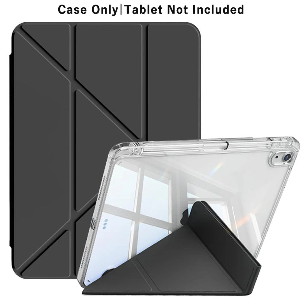 Coque iPad 3-en-1 Y-Fold Flip avec rabat magnétique – support multi-angles