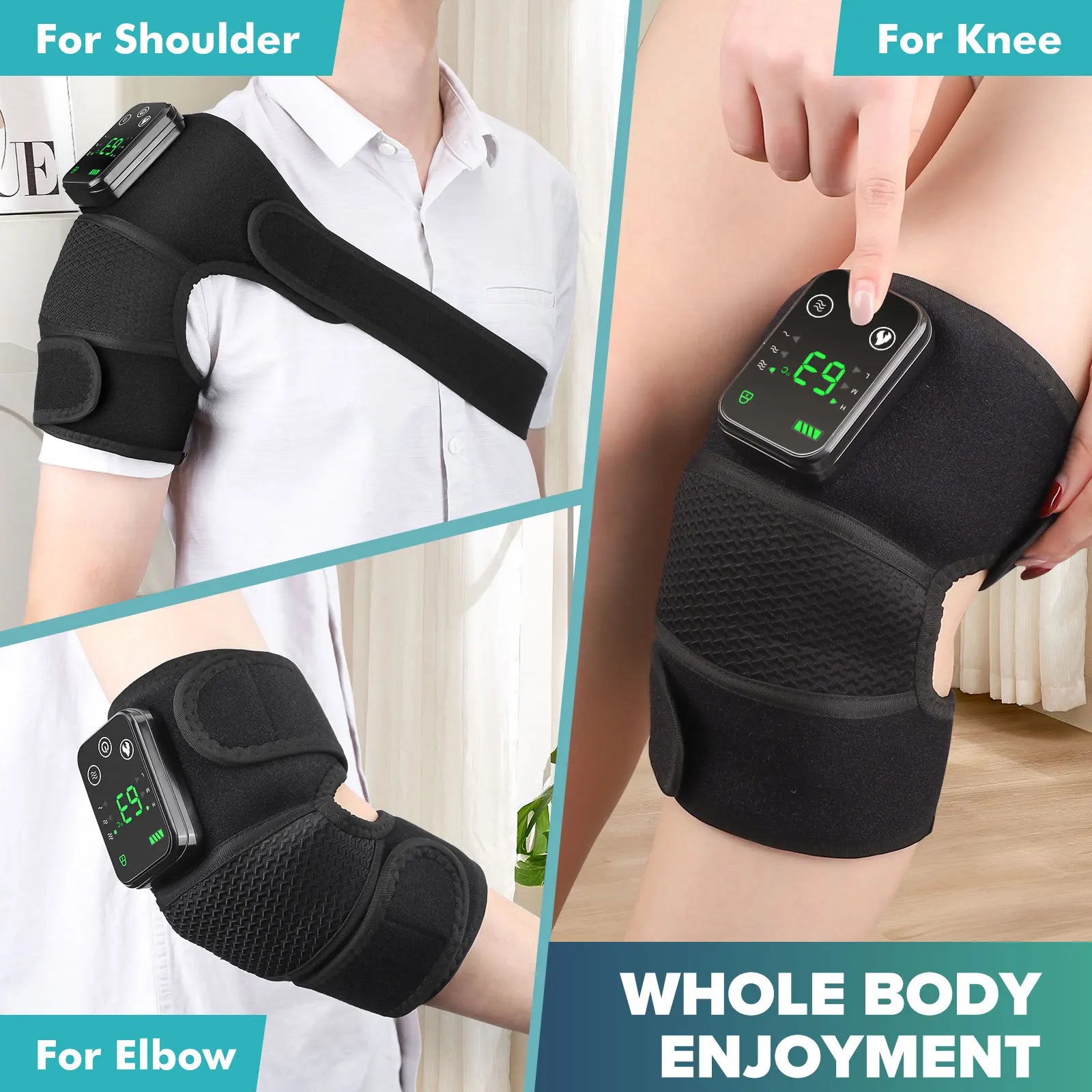 Appareil de massage pour genou, coude, épaule, genouillères, appareil de massage pour la circulation sanguine, soins de santé