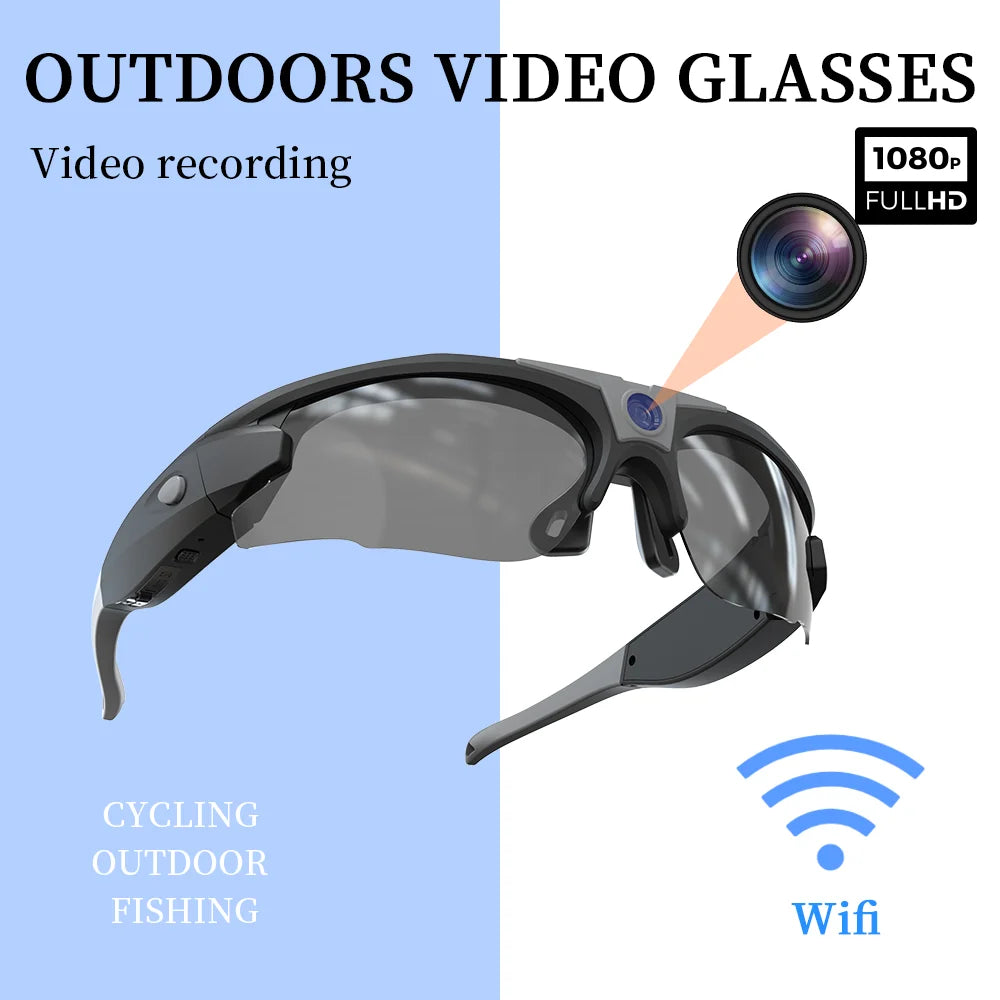 Lunettes intelligentes 4K FPV – Caméra WiFi 1080P/4K, Mini Caméra POV, Sport et Vlogging