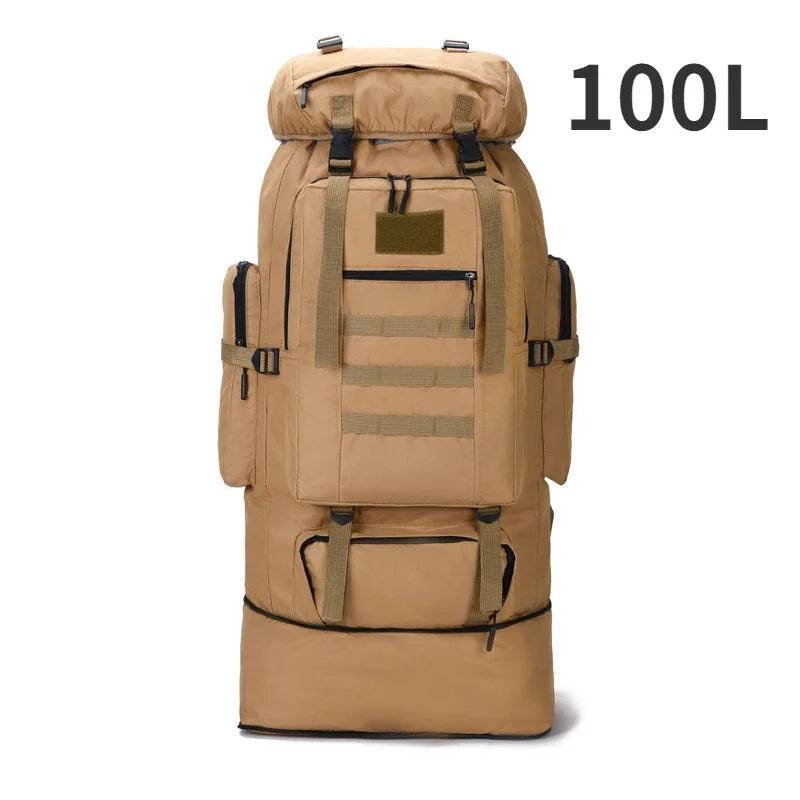 Sac à dos d’alpinisme et de randonnée – Grande capacité 80L / 100L, tactique plein air
