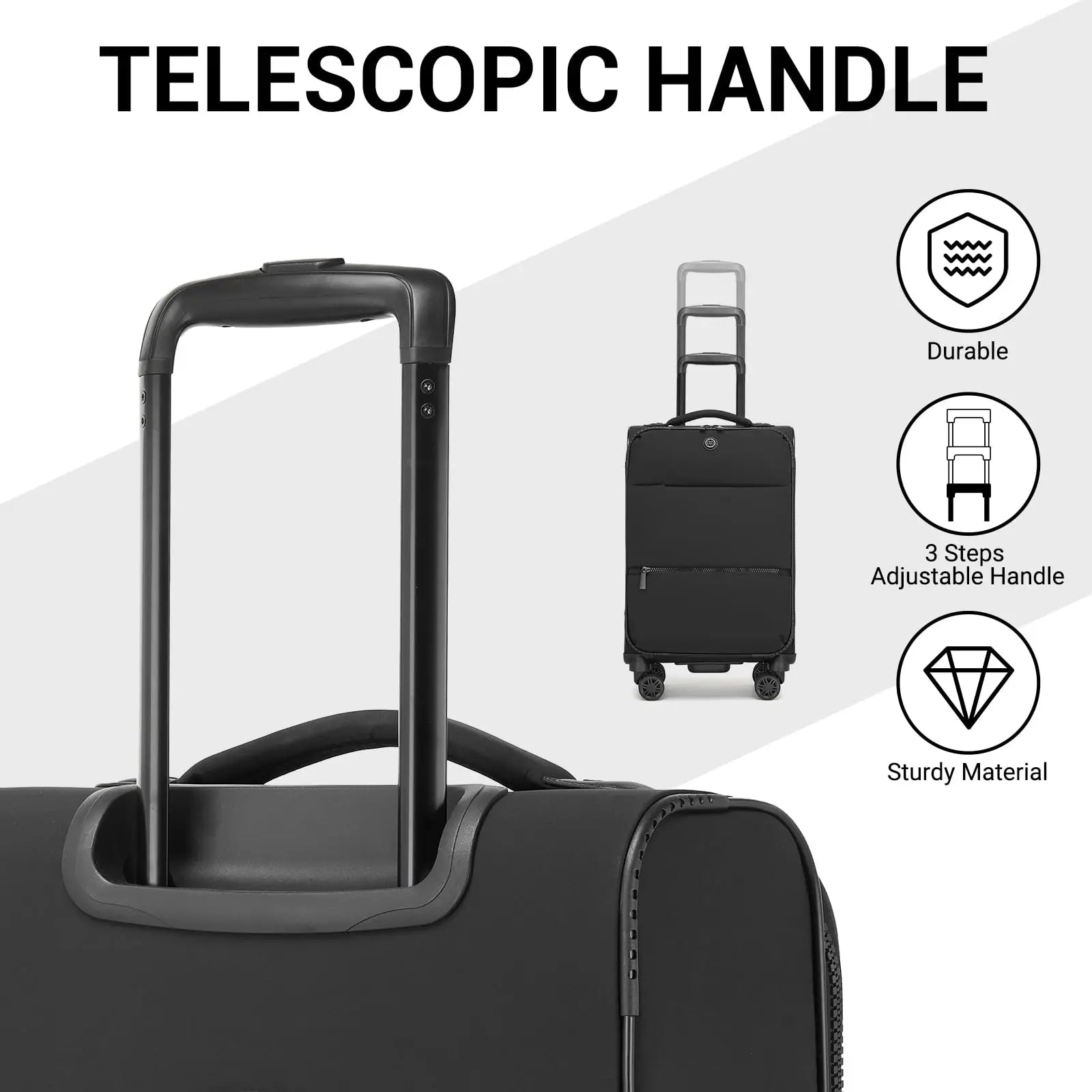 Miss Lulu – chariot léger pour femmes, 59,5x36,5x25 cm, avec compartiment humide séparé, idéal pour les courts voyages et les affaires