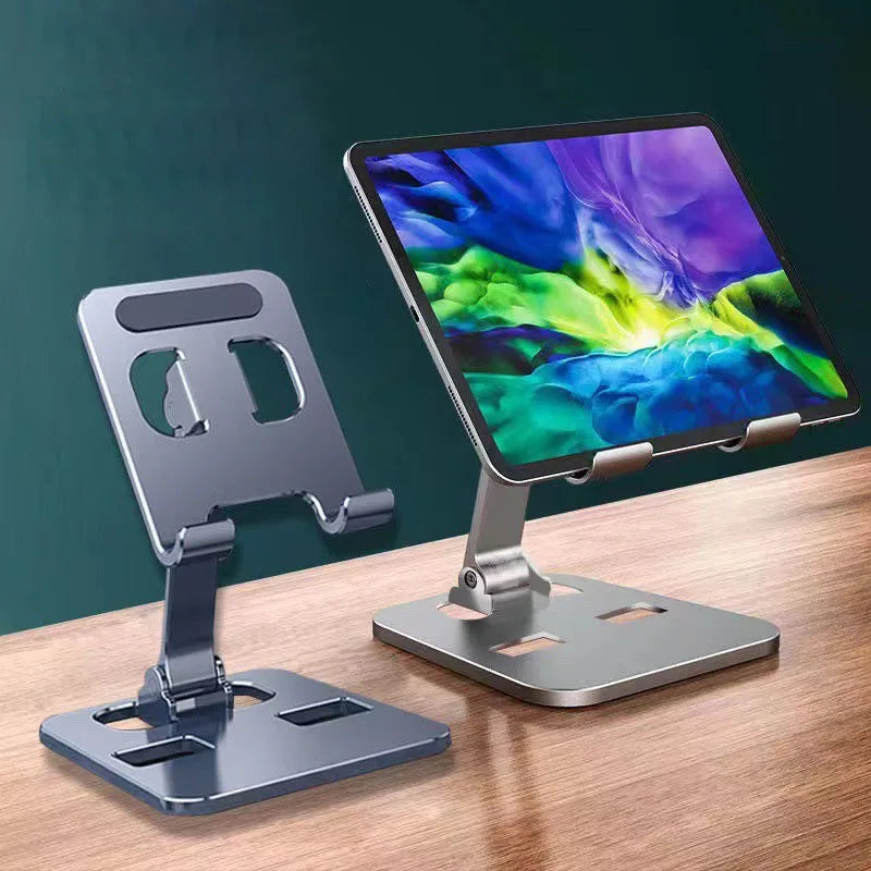 Support de téléphone de bureau pliable universel en alliage d'aluminium, support de montage pour téléphone portable, support en métal de bureau pour tablette