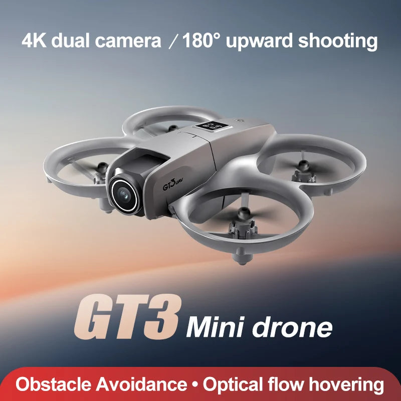Mini Drone GT3 2026 – Pliable avec Caméra 4K et Lumières Colorées