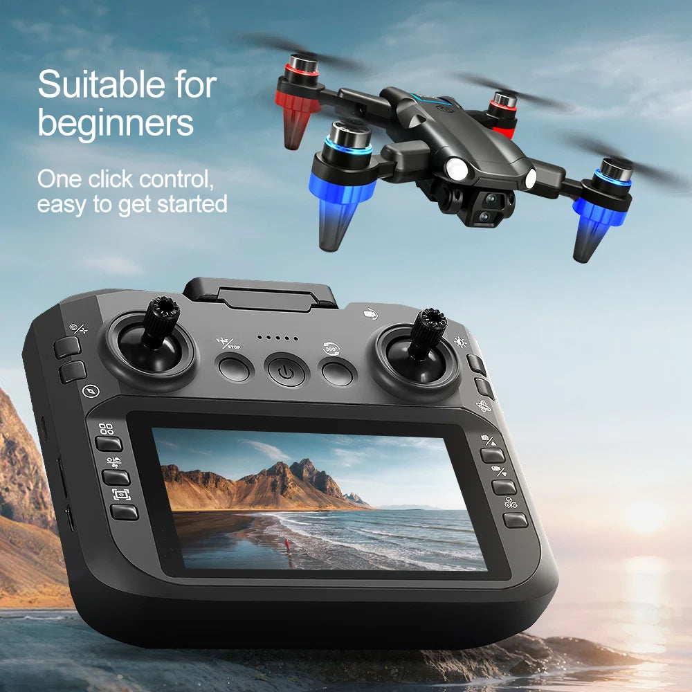 Drone M9 4K – Double caméra 8K, écran intégré, moteur sans balais, portée 3 km