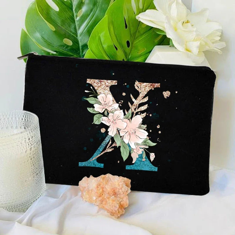 Trousse de maquillage à fermeture éclair avec dégradé de couleurs, trousse de toilette de voyage tendance, trousse de maquillage