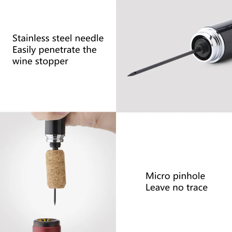 Tire-bouchon à pompe à air en acier inoxydable, ouvre-bouteille de vin portable en forme de stylo, accessoire de cuisine et de bar