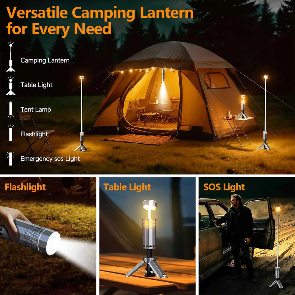 Wiederaufladbare Teleskop-Campinglampe 15600 mAh