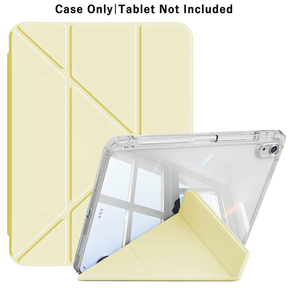 Coque iPad 3-en-1 Y-Fold Flip avec rabat magnétique – support multi-angles