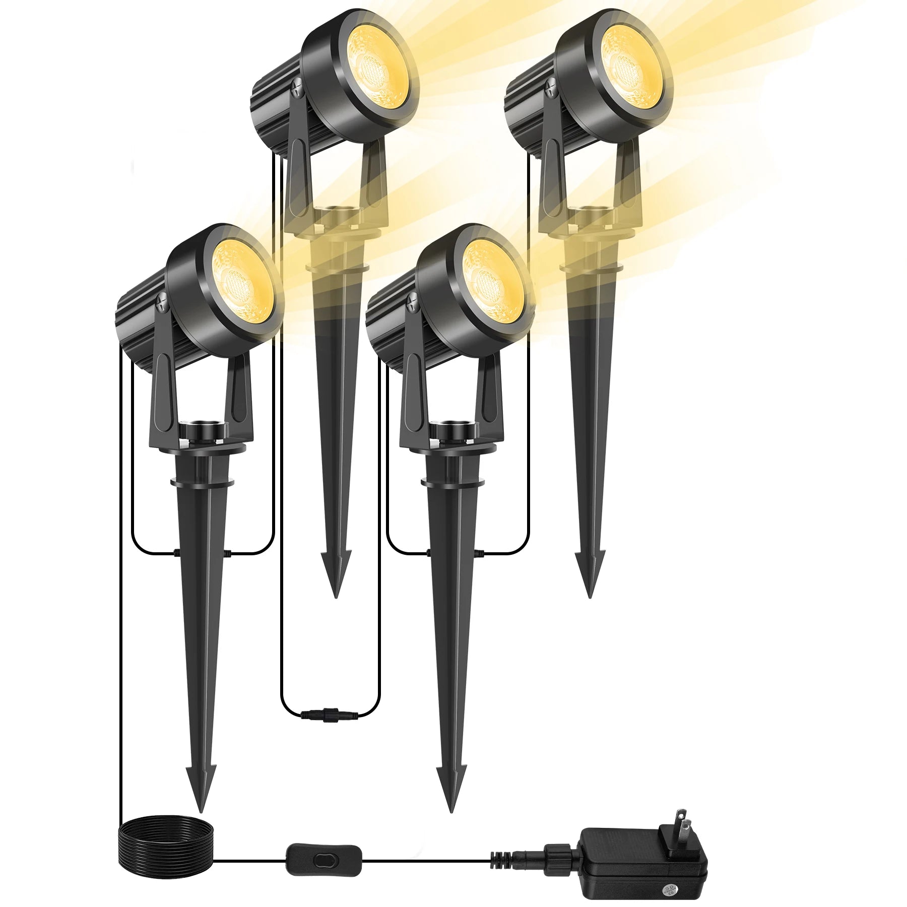 Niedervolt-wasserdichte LED-Lampe, Außenbeleuchtung, dekorative Landschaftsleuchte, ideal für Rasen oder Garten, RGB, 3000K