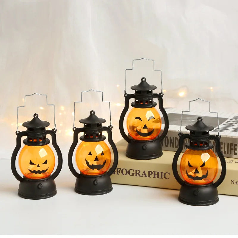 Lanterne Citrouille LED – Bougie Fantôme Halloween – Décoration Maison, Accessoire Horreur